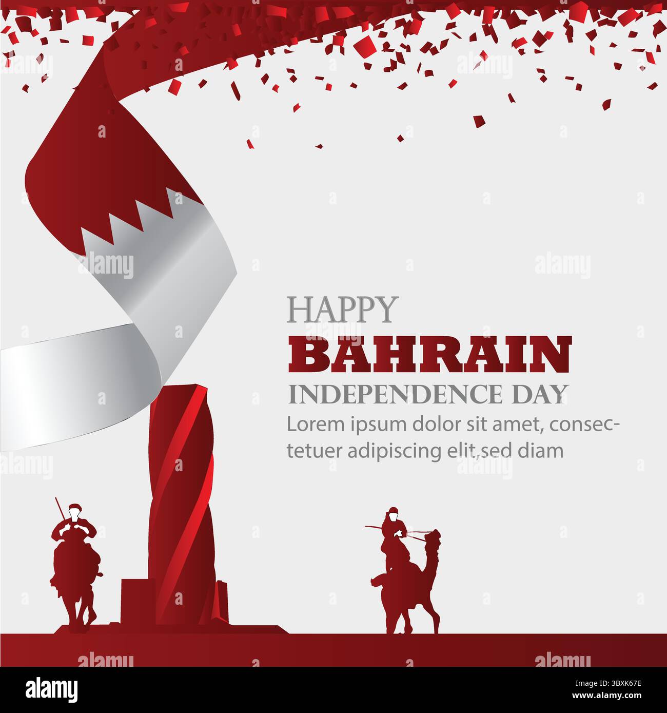 Fête nationale. 16 décembre, bonne Journée nationale de Bahreïn illustration vectorielle vol 01 Illustration de Vecteur