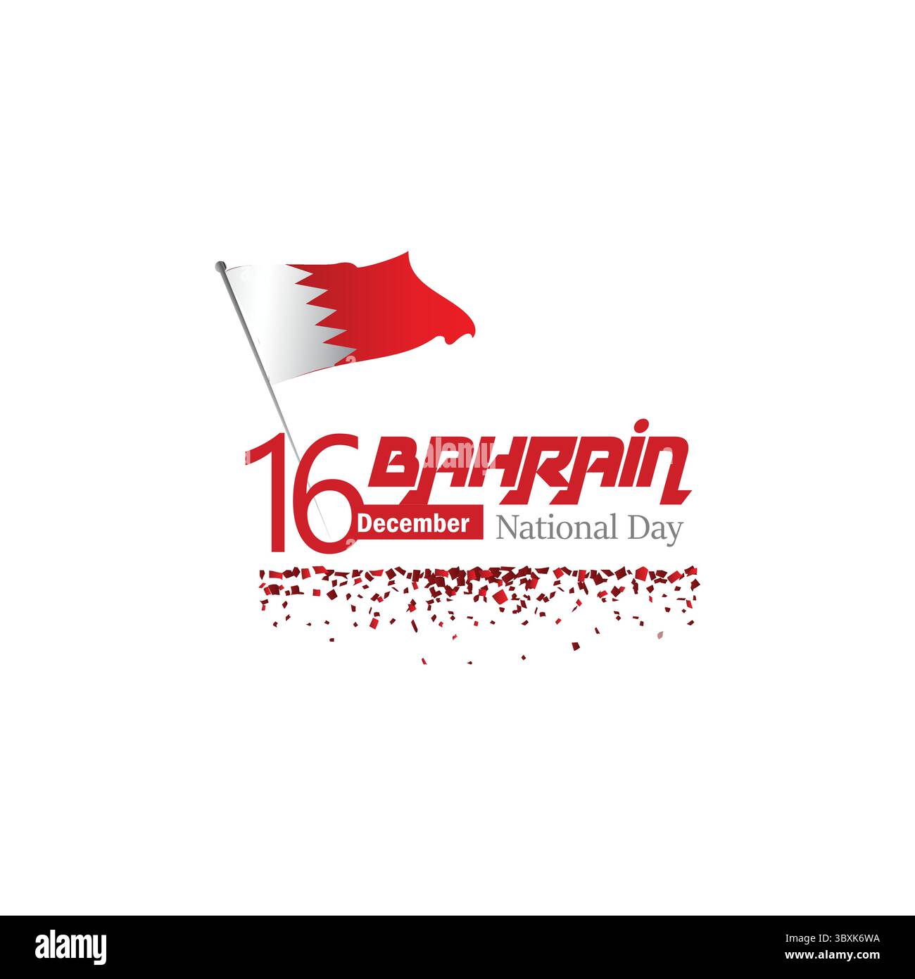 Fête nationale. 16 décembre, bonne Journée nationale de Bahreïn illustration vectorielle vol 02 Illustration de Vecteur