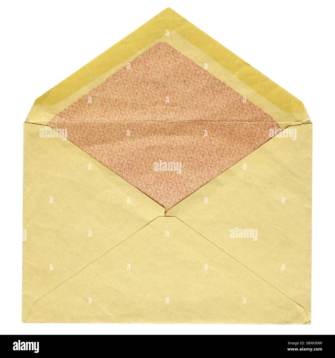 Ancienne enveloppe postale isolée sur un fond blanc Banque D'Images