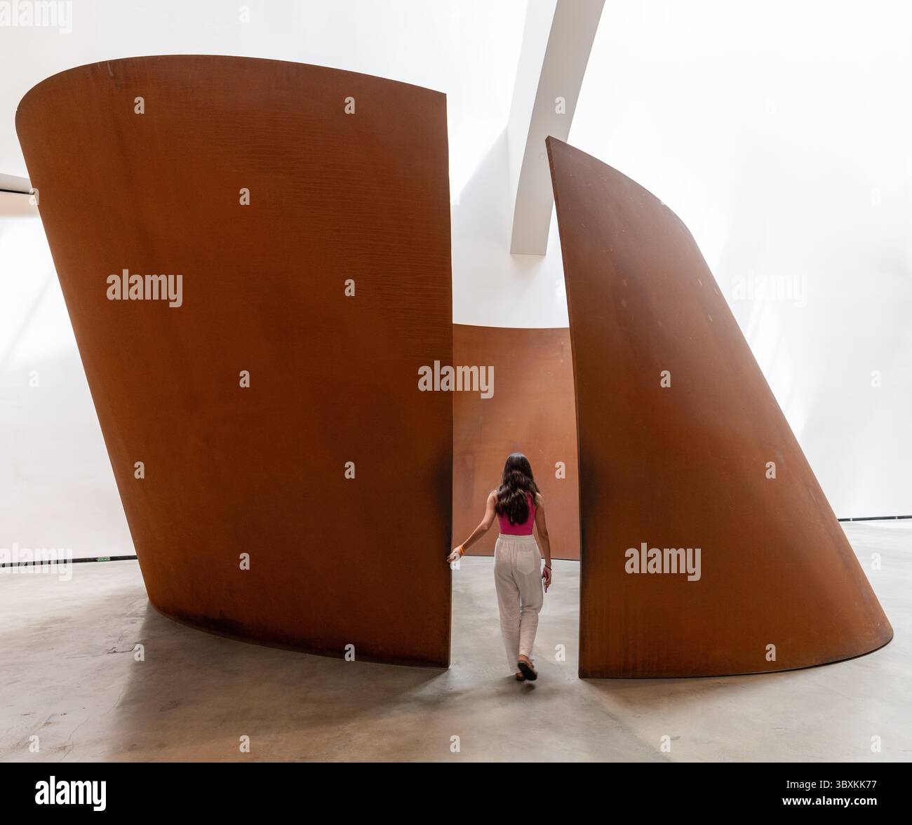 La question du temps, installation artistique de Richard Serra, Musée Guggenheim Bilbao, Espagne Banque D'Images