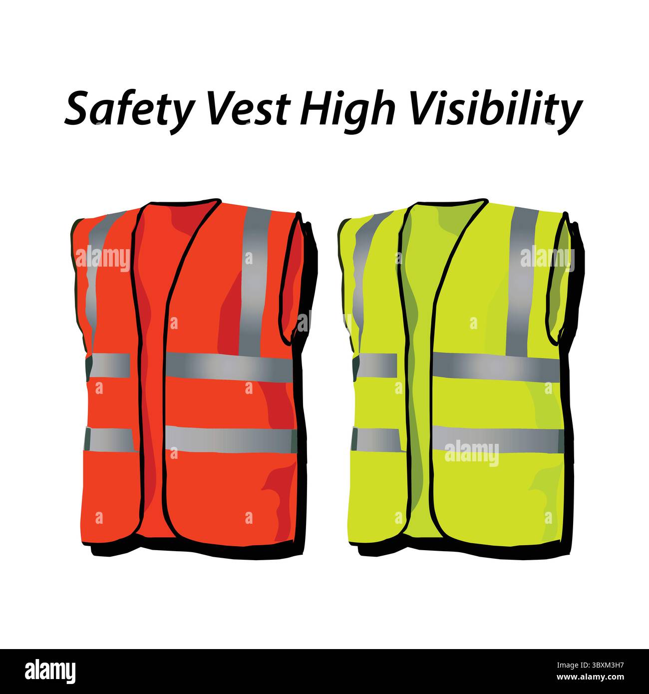 Gilet de sécurité haute visibilité Camping Crossing Roadside Illustration de Vecteur