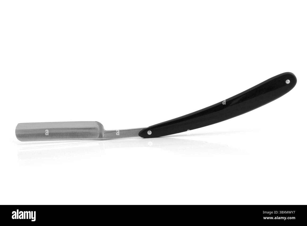 Rasoir sur fond blanc Banque D'Images