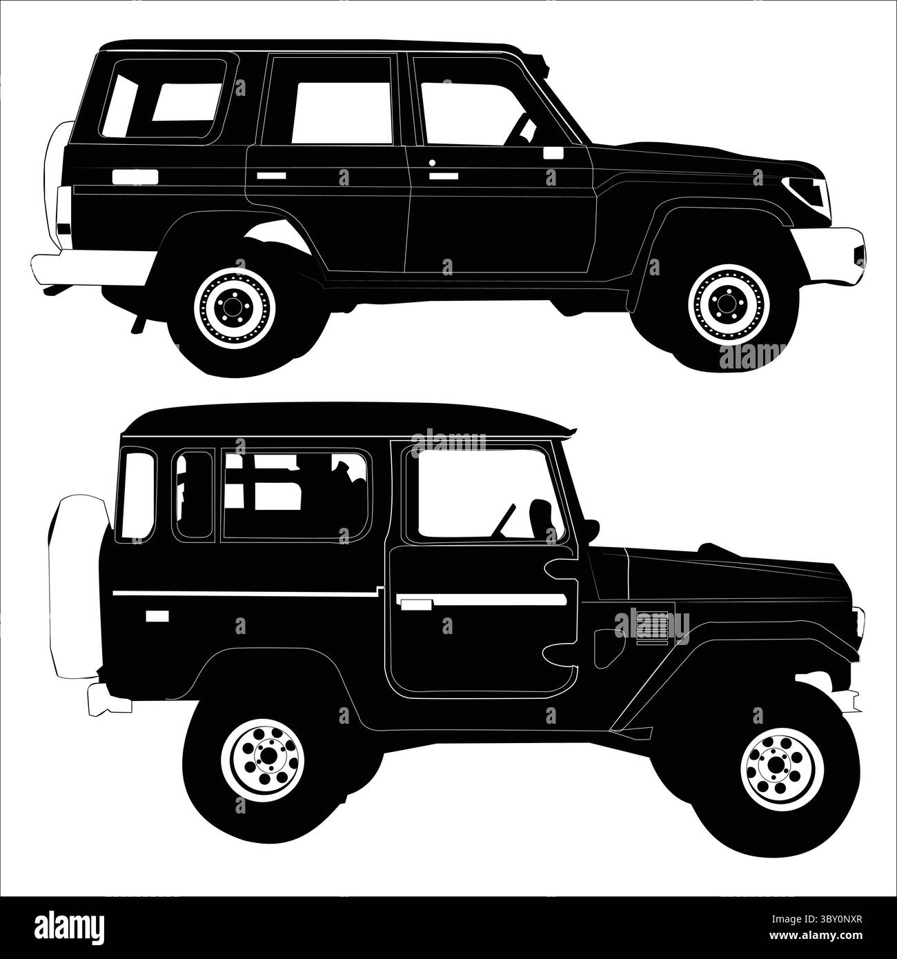 Dessin de forme de silhouette de voiture de véhicule vol 08 Illustration de Vecteur