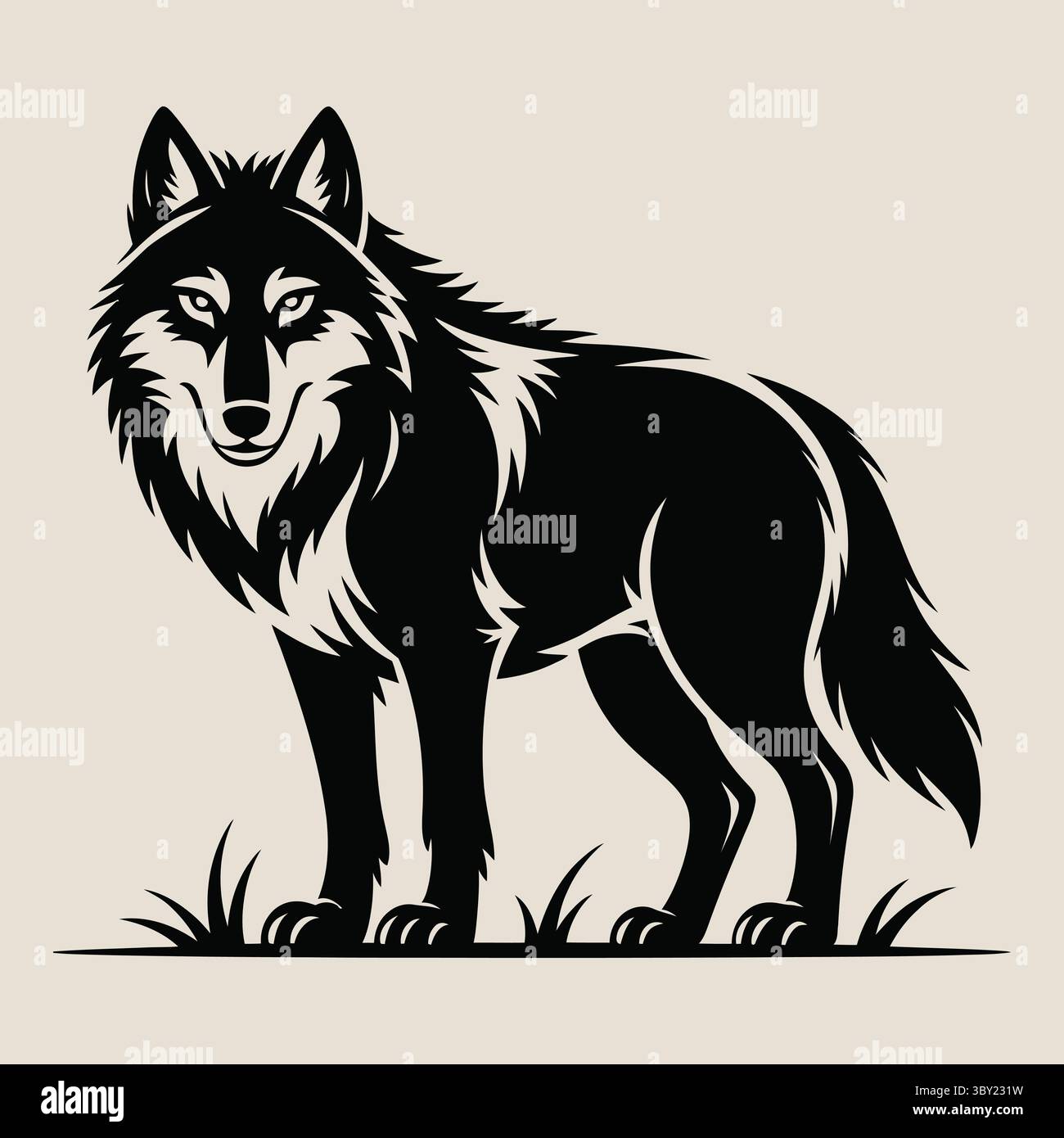 'Illustration loup élégante' Illustration de Vecteur