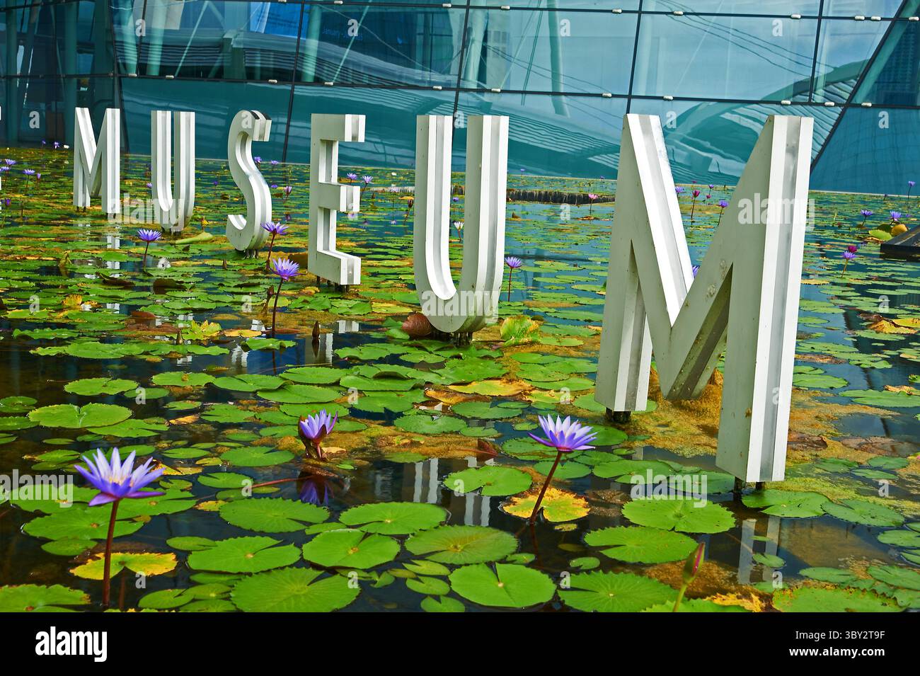 Panneau à l'extérieur du musée des sciences de l'art Banque D'Images