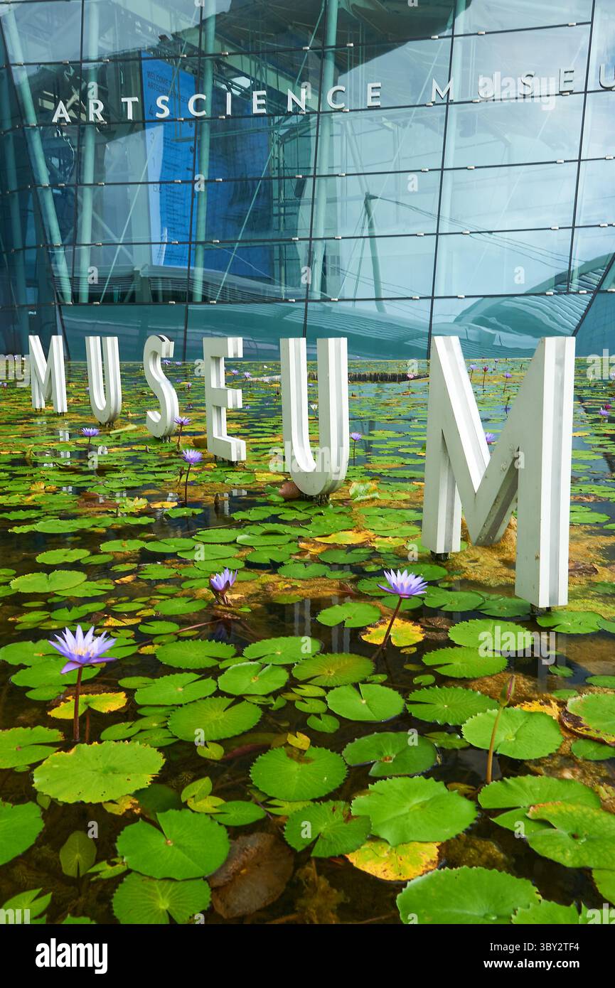 Panneau à l'extérieur du musée des sciences de l'art Banque D'Images