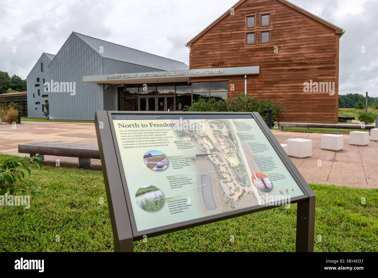 9 septembre 2021, Church Creek, Maryland, États-Unis : une carte de la propriété entourant le Harriet Tubman Visitor Center (crédit image : © Edwin Remsberg/VW pics via ZUMA Press Wire) Banque D'Images