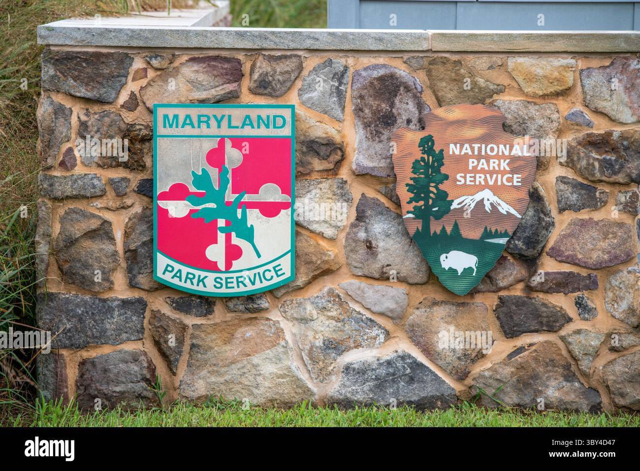 9 septembre 2021, Church Creek, Maryland, États-Unis : un mur avec des panneaux Maryland Park Service et National Park Service au centre des visiteurs Harriet Tubman (crédit image : © Edwin Remsberg/VW photos via ZUMA Press Wire) Banque D'Images