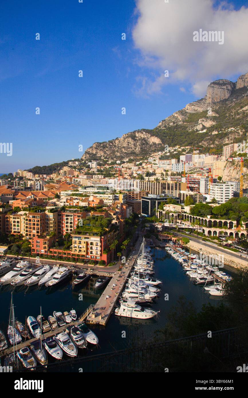 Monaco, Port de Fontvieille, port, bateaux, Banque D'Images