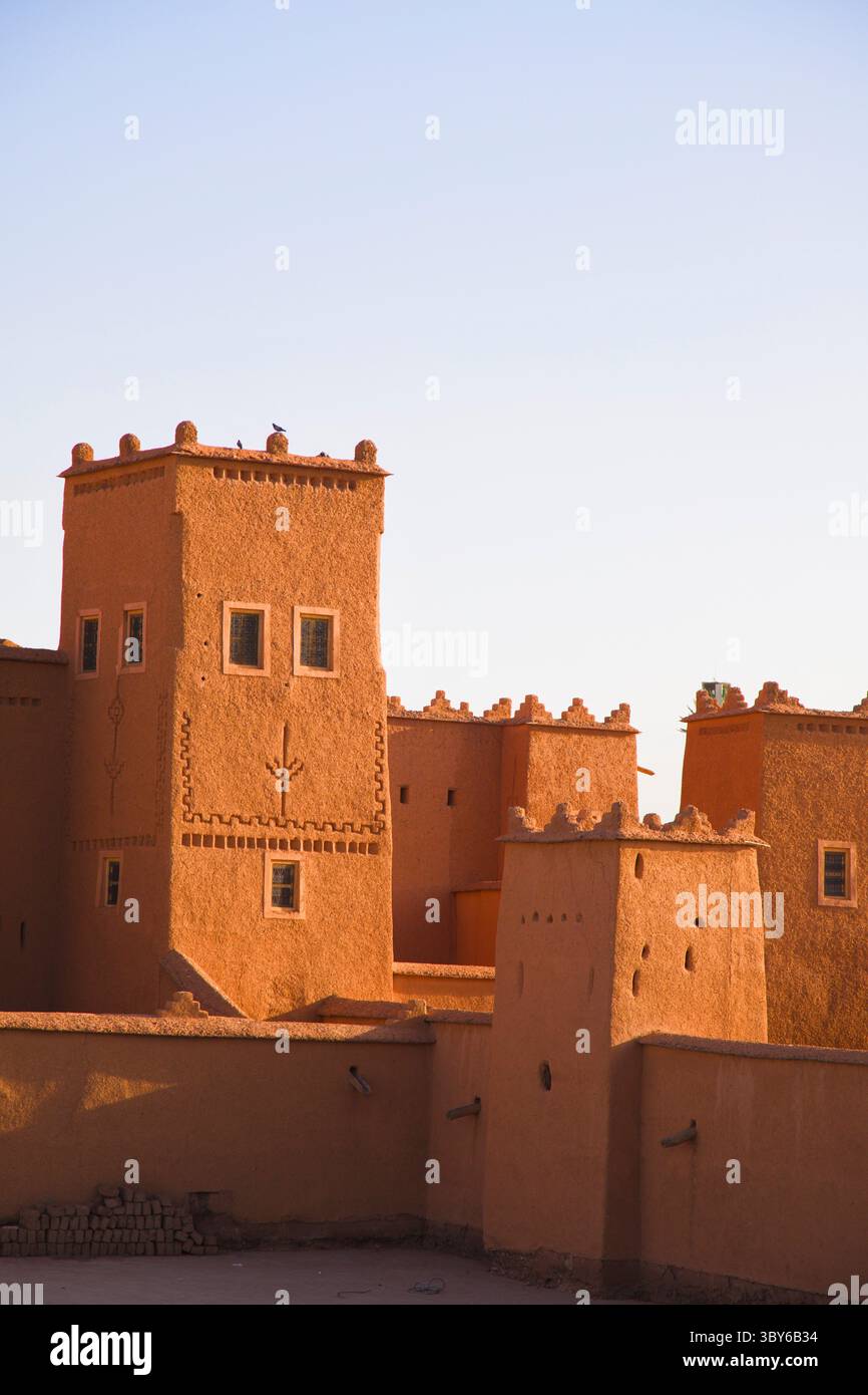 Maroc, Ouarzazate, Kasbah Taourirt, résidence fortifiée, Banque D'Images