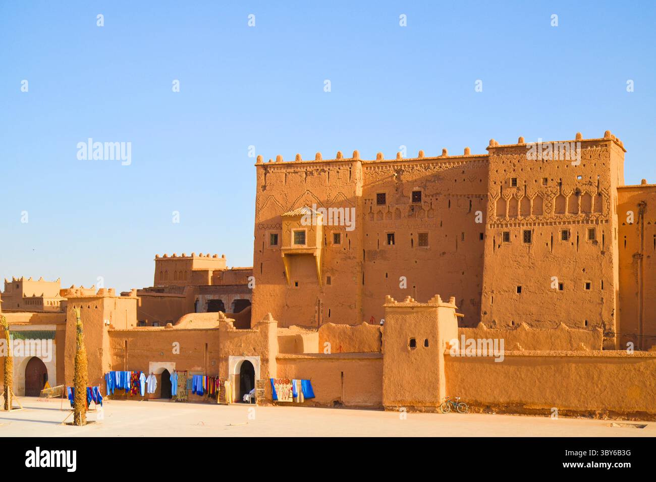 Maroc, Ouarzazate, Kasbah Taourirt, résidence fortifiée, Banque D'Images