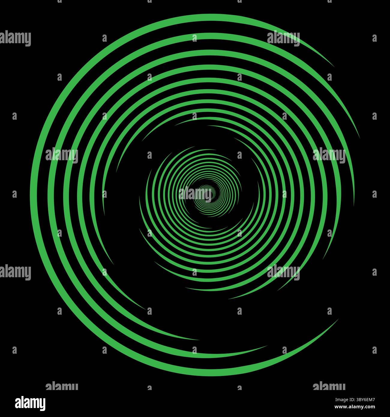 Entourez les lignes vertes isolées sur le fond noir. Dispositif optique Élément de conception pour cadre, logo, tatouage, pages web, impressions, affiches, modèle Illustration de Vecteur