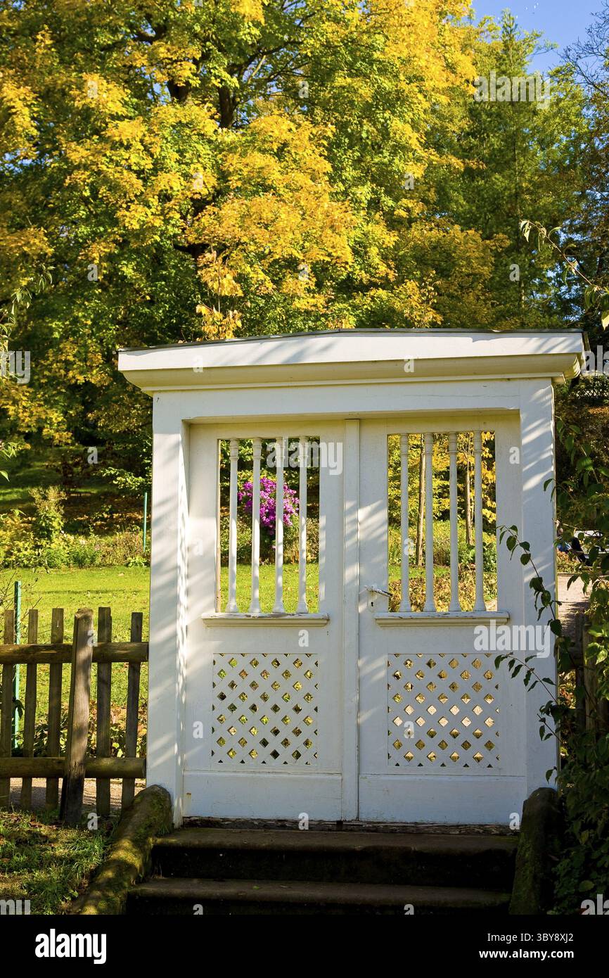 Porte de jardin Goethehaus Weimar, Allemagne Banque D'Images