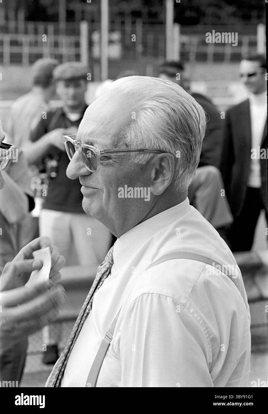 10 septembre 1967 - Monza, Italie - le fondateur et propriétaire de Ferrari ENZO FERRARI au Grand Prix d'Italie, Monza 10 septembre 1967. (Crédit image : © Sutton Motorsports/ZUMA Press Wire) Banque D'Images