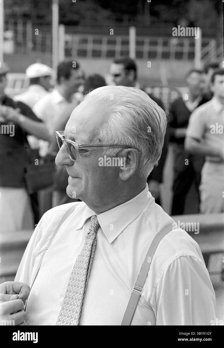 10 septembre 1967 - Monza, Italie - le fondateur et propriétaire de Ferrari ENZO FERRARI au Grand Prix d'Italie, Monza 10 septembre 1967. (Crédit image : © Sutton Motorsports/ZUMA Press Wire) Banque D'Images