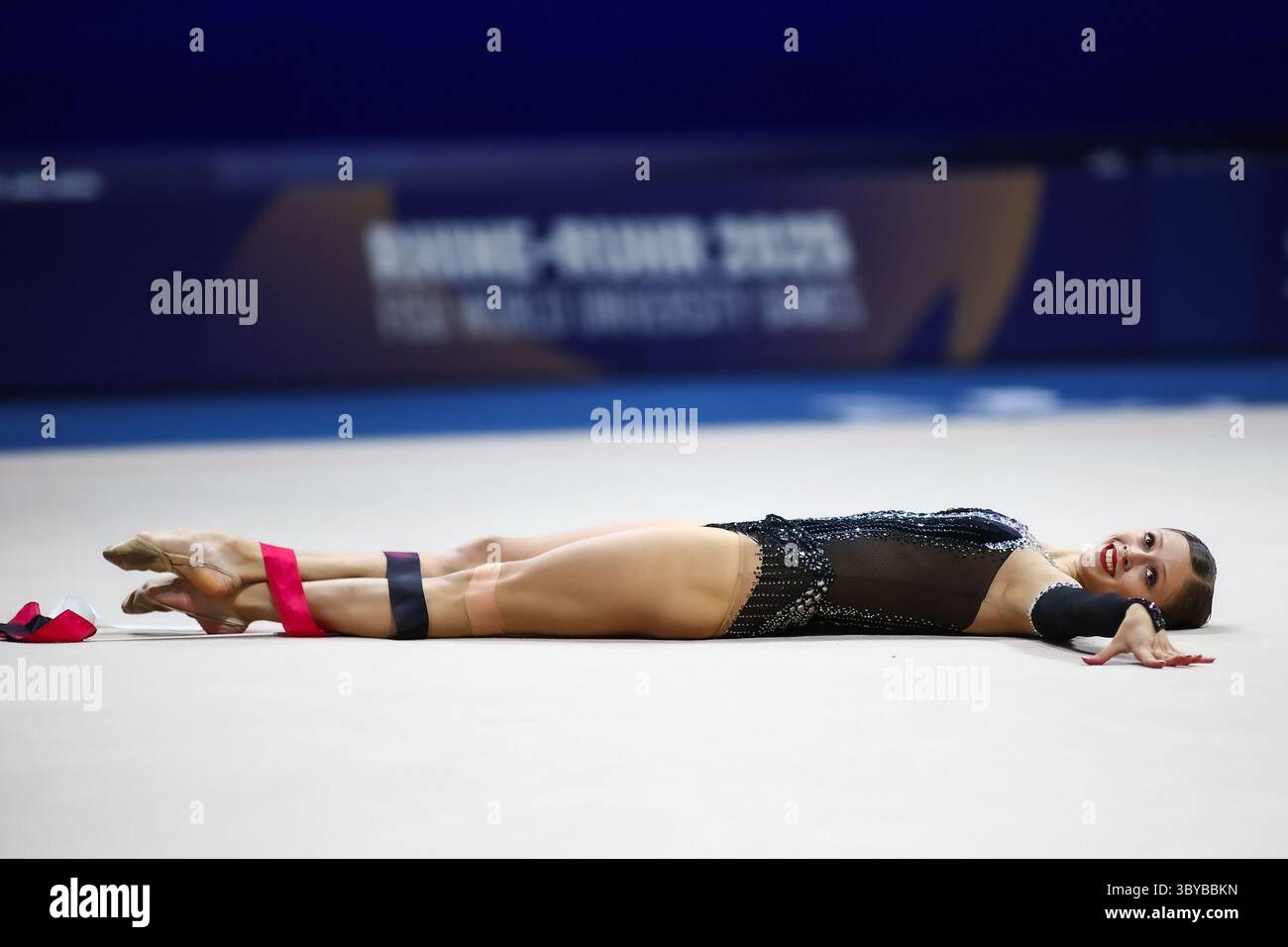 Fanni Pigniczki (Hongrie) à la finale de l'appareil ; Rhin-Ruhr 2025 Jeux universitaires mondiaux d'été de la FISU à 19.07.2025 dans la Messe Halle 4 à Essen (Allemagne). Banque D'Images