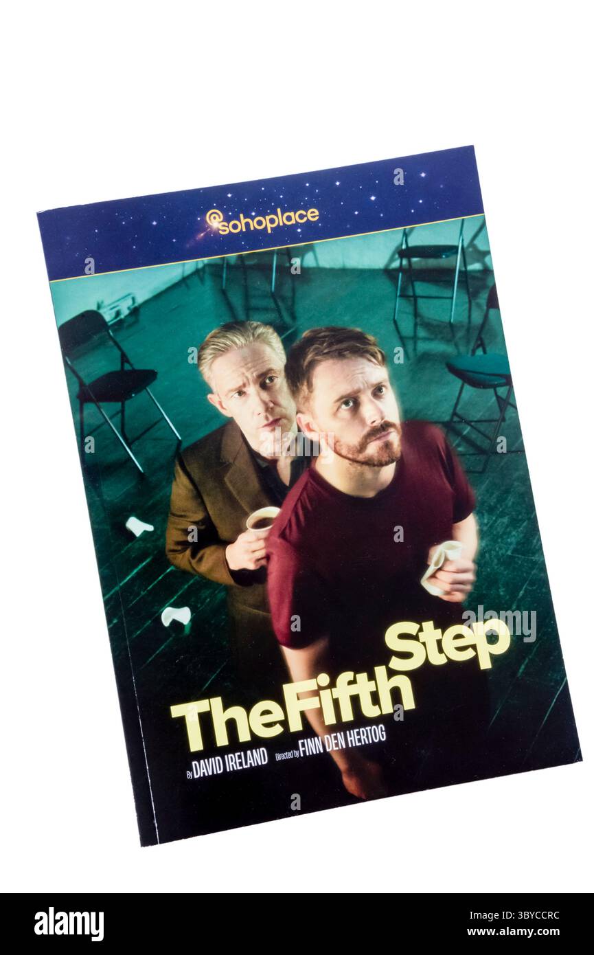 Programme théâtral pour @sohoplace 2025 production de la cinquième étape de David Ireland. Banque D'Images