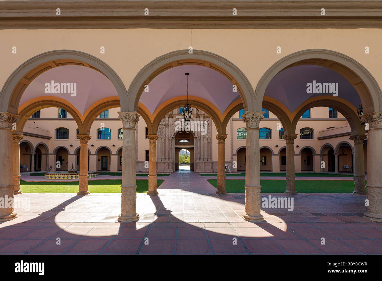 Cour historique du palais de justice du comté de Pima, Tucson, Arizona, États-Unis Banque D'Images