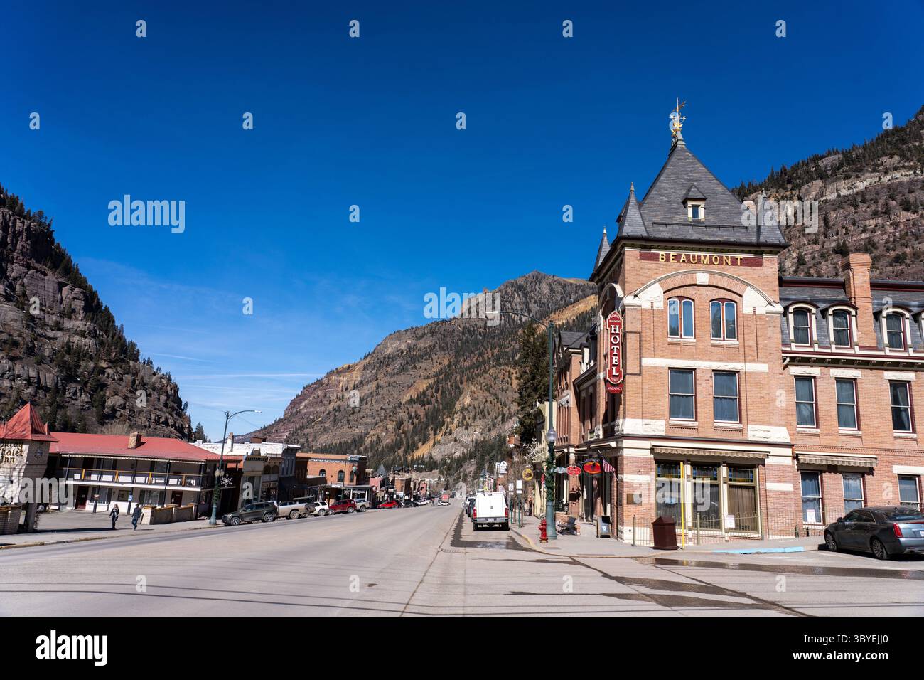 14 février 2022, Ouray, Colorado, États-Unis : L'hôtel Beaumont à Ouray, Colorado, a été construit en 1886 dans un mélange de style victorien, Queen Anne et second Empire français. (Crédit image : © Jon G. Fuller/VW pics via ZUMA Press Wire) Banque D'Images