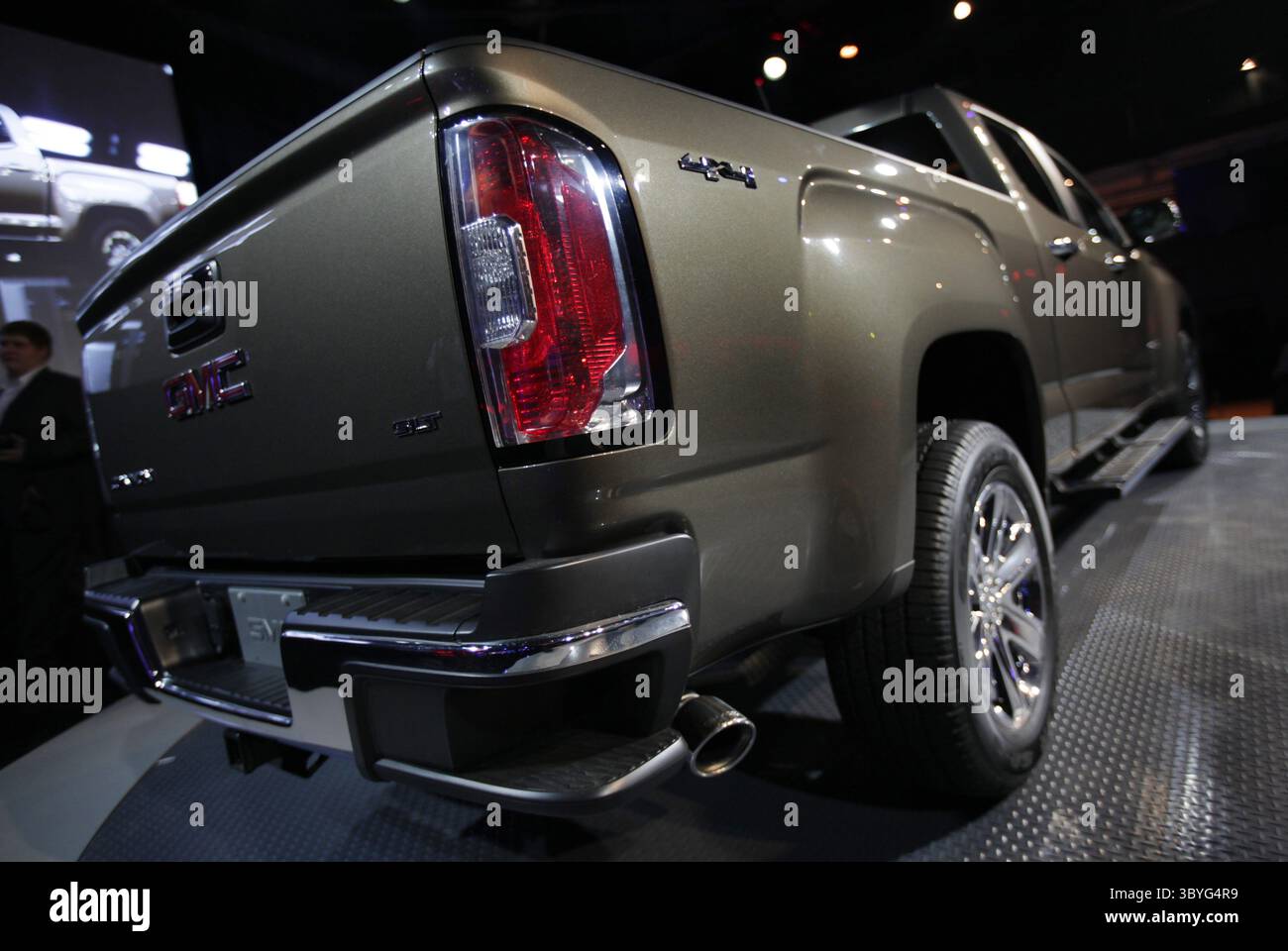 12 janvier 2014 - Detroit, MICH, États-Unis - le tout nouveau Canyon 2015 de GMC a été présenté lors d'un événement au Russell Industrial Center de Detroit, le 12 janvier 2014. (Crédit image : © Romain Blanquart/Detroit Free Press via ZUMA Press Wire) Banque D'Images