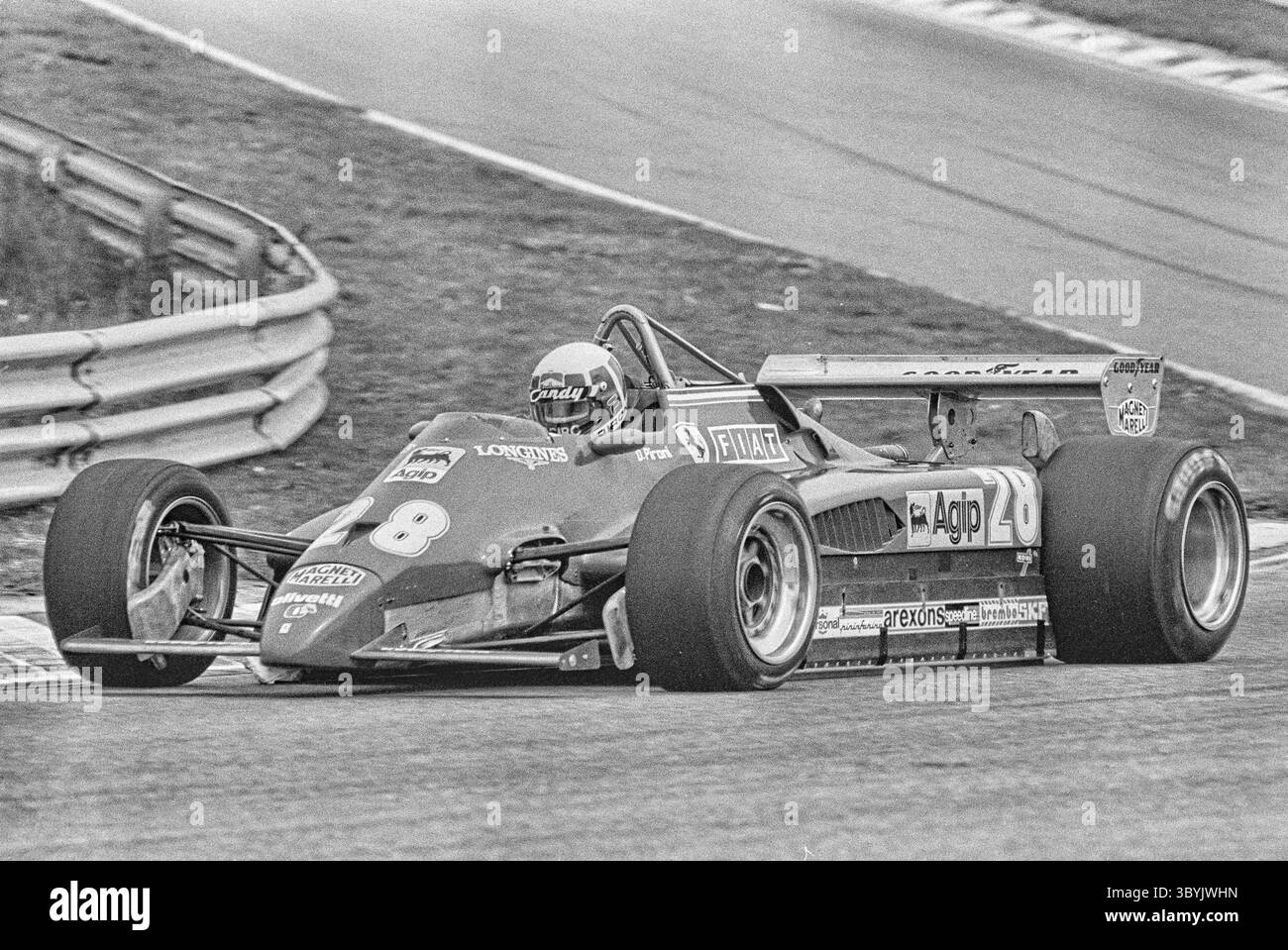 1982 Didier Pironi - Scuderia Ferrari 126 C2 - F1 Grand Prix des pays-Bas - Zandvoort - Imacon original Negative Scan Banque D'Images