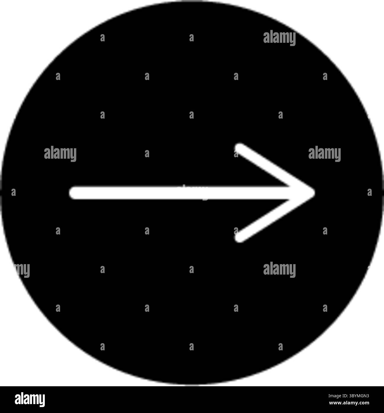 Un graphique simple avec un ovale noir Uni avec une flèche blanche pointant vers la droite à l'intérieur. Illustration de Vecteur