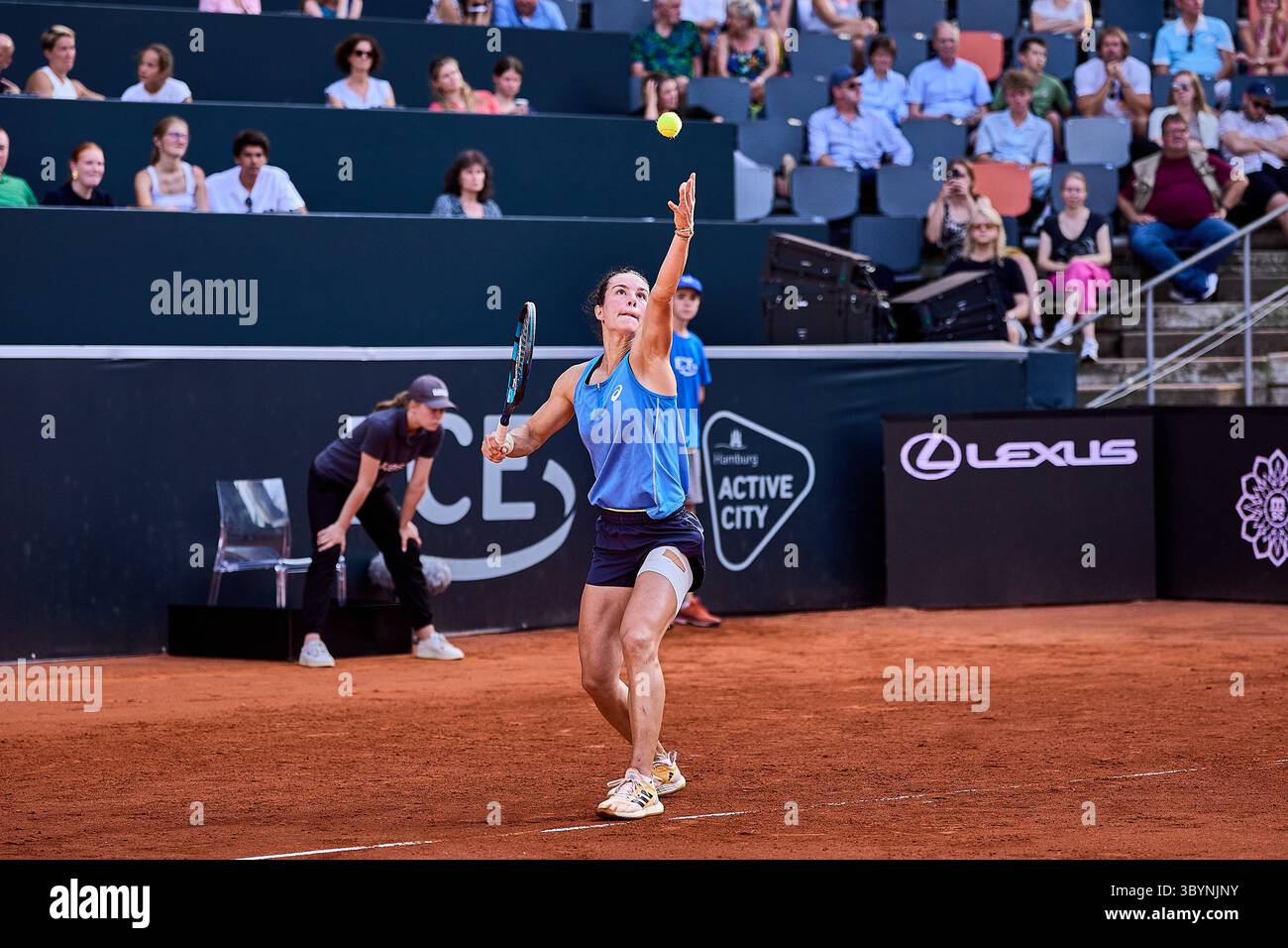 Hambourg, Hambourg, Allemagne. 19 juillet 2025. Lois boisson de France sert à Dayana Yastremska d'Ukraine pendant le MSC Hamburg Ladies Open - Womens Tennis, WTA250, 19.7,2025, Hamburg (Tennis am Rothenbaum), Allemagne, Foto : Mathias Schulz (image crédit : © Mathias Schulz/ZUMA Press Wire) USAGE ÉDITORIAL SEULEMENT ! Non destiné à UN USAGE commercial ! Banque D'Images
