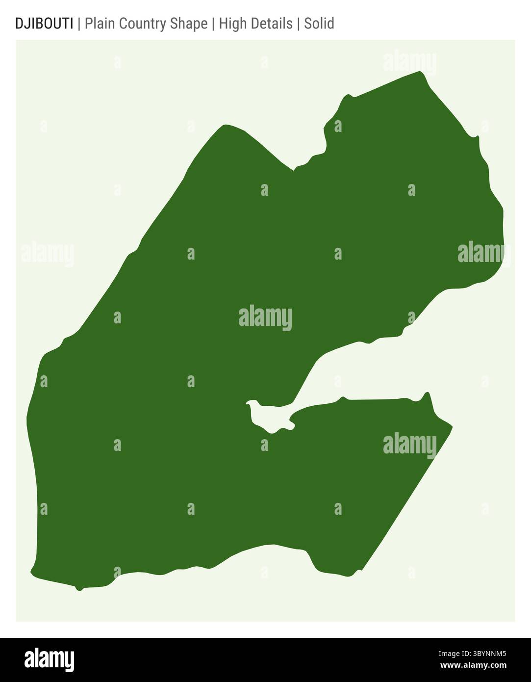 Carte du pays de la plaine de Djibouti. Détails élevés. Style Uni. Forme de Djibouti. Illustration vectorielle. Illustration de Vecteur