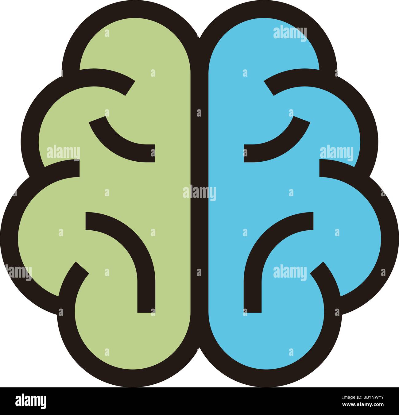Concept de cerveau d'intelligence artificielle style plat Illustration de Vecteur