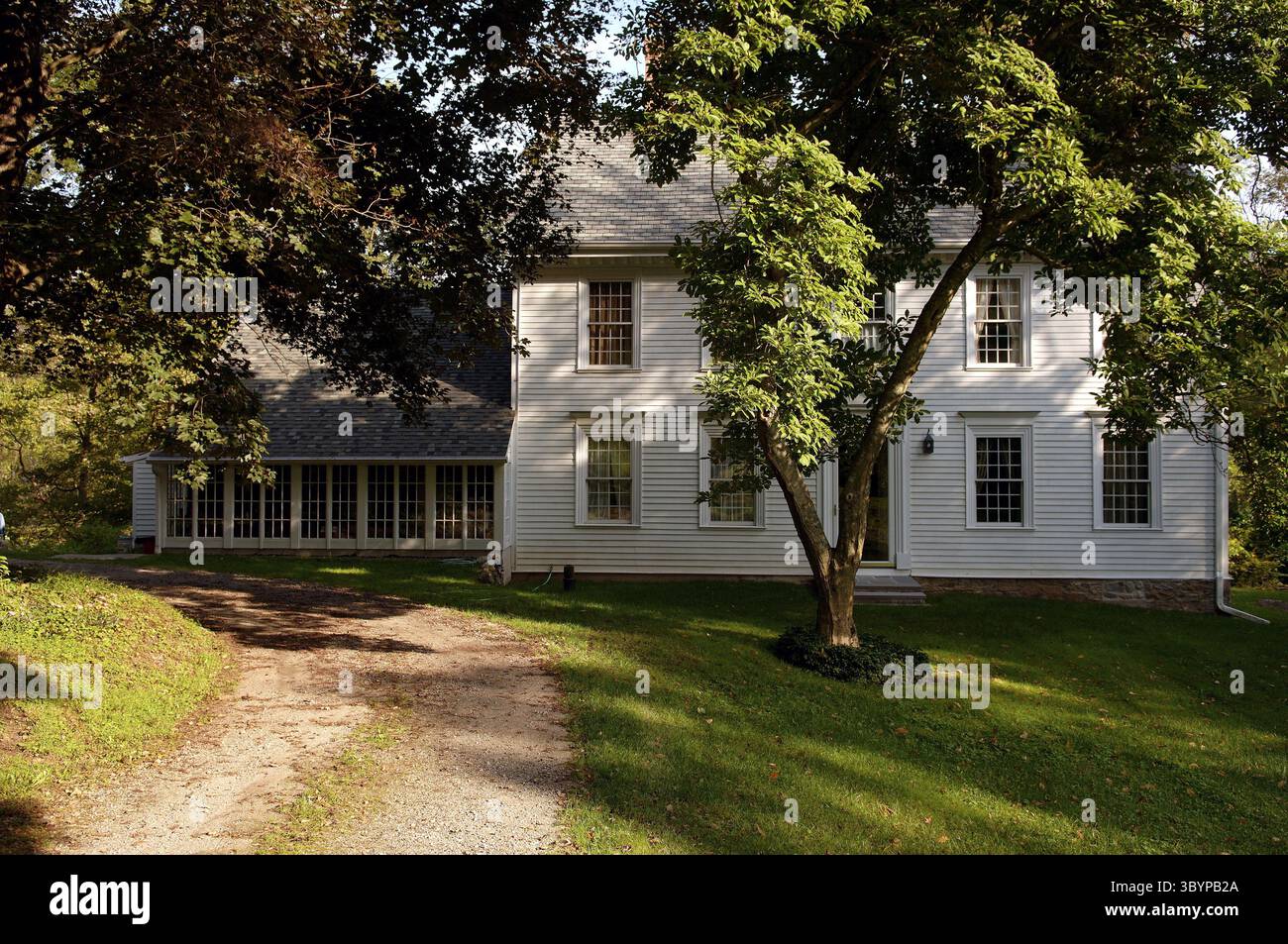 Early Wooden Settler's House, 1780, Marksboro, New Jersey, États-Unis Banque D'Images