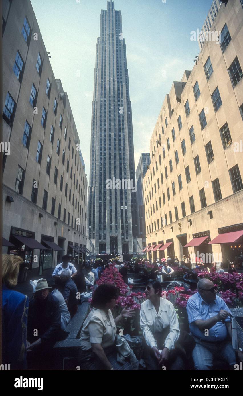 Photographie d'archives de 1994 du Rockefeller Center à New York. Banque D'Images