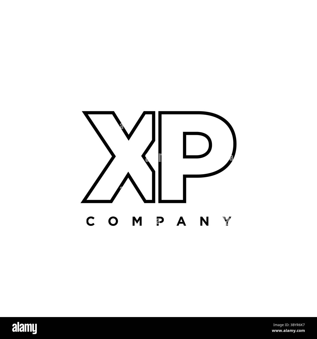Lettre à la mode X et P, modèle de conception de logo XP. Logotype minimal basé sur le monogramme initial pour l'identité de l'entreprise. Illustration de Vecteur