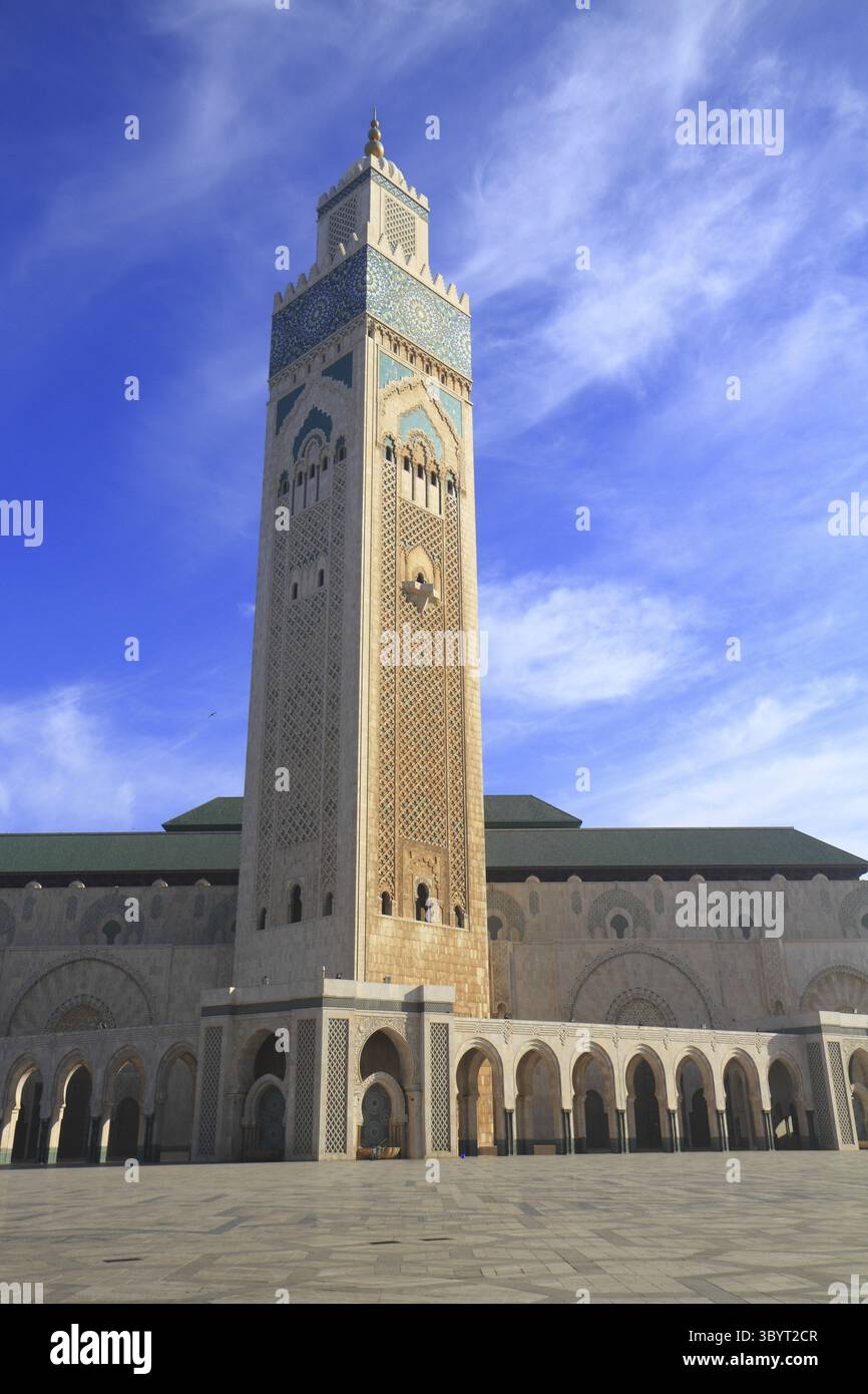 Mosquée Hassan II à Casablanca, Maroc, Maroc Banque D'Images