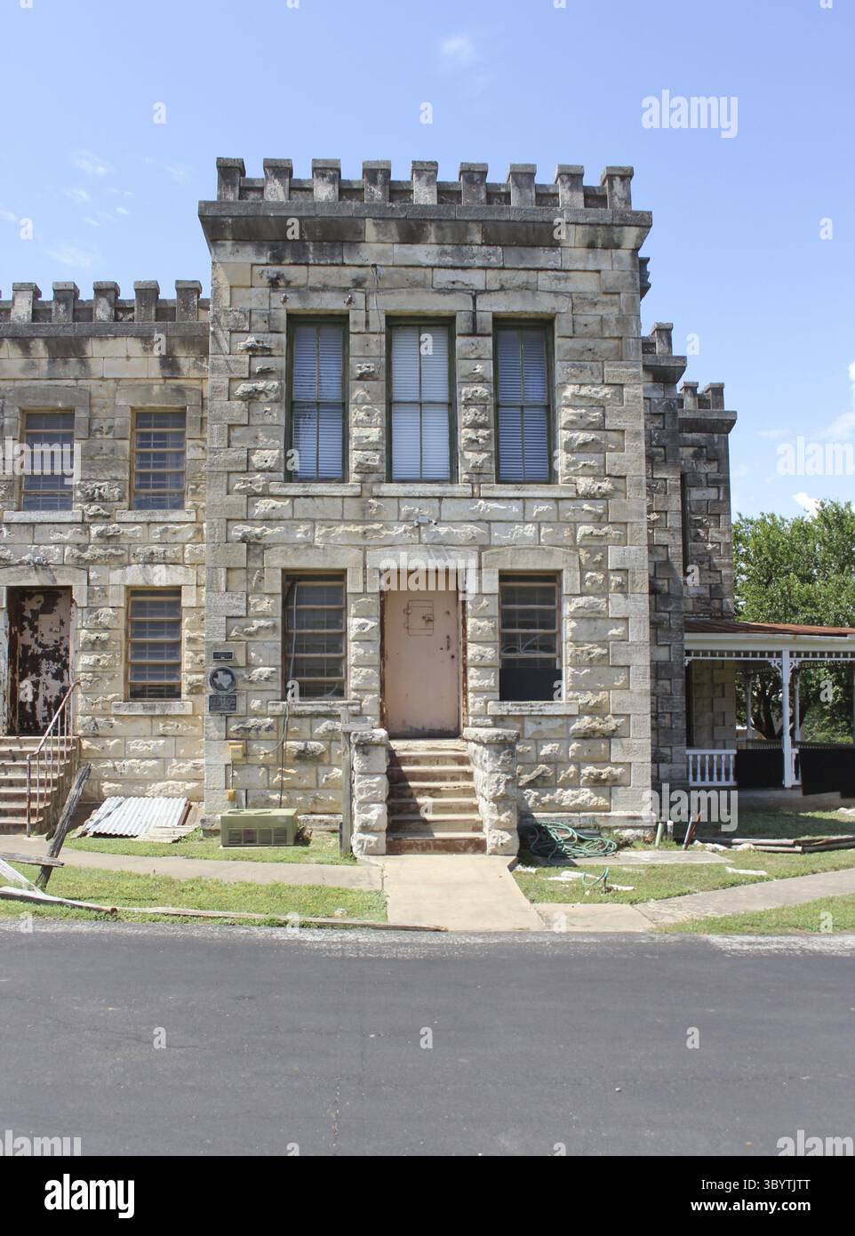 Bâtiment historique de la prison du comté de Williamson situé à Georgetown Texas Banque D'Images