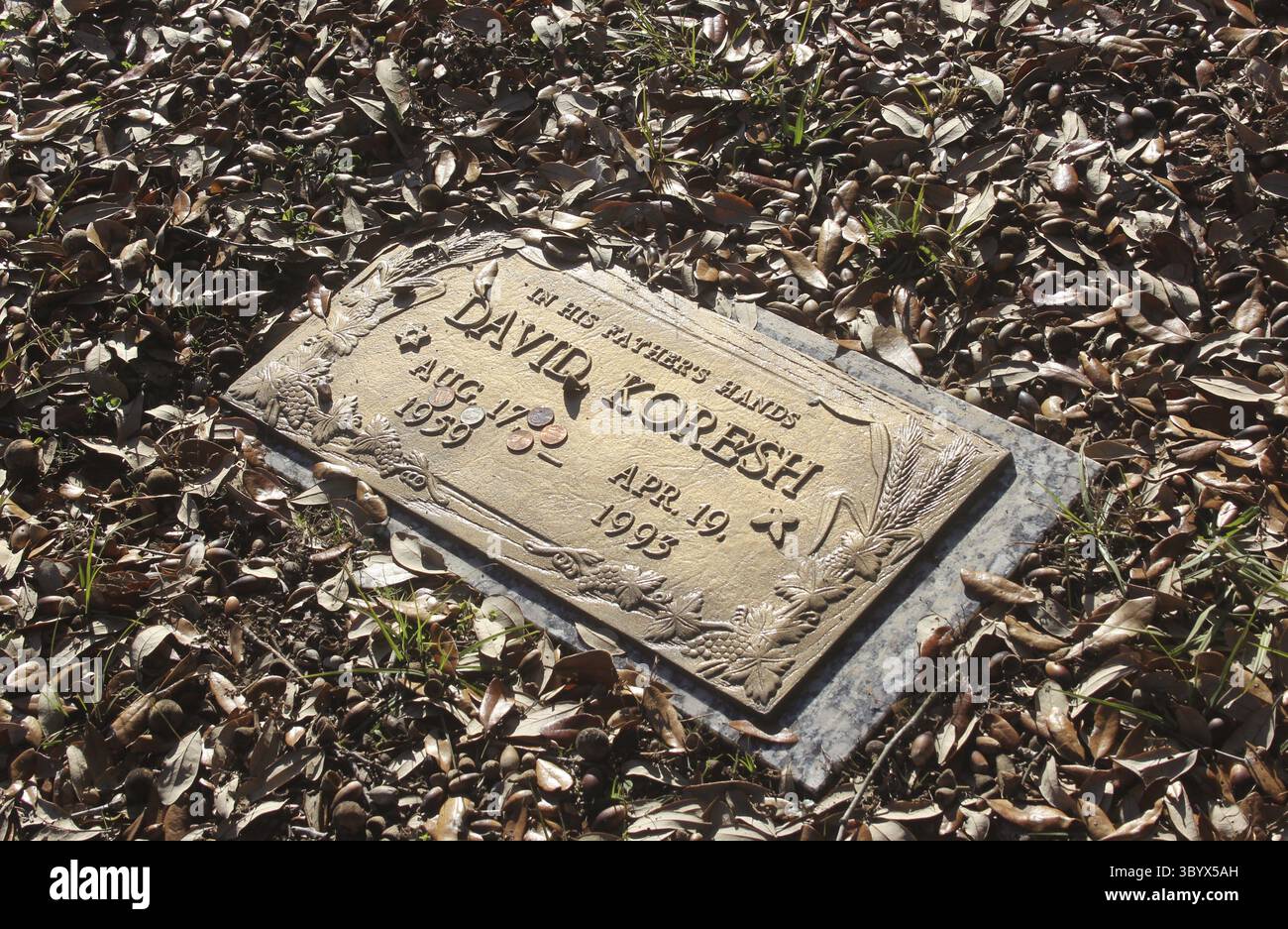 Tyler TX - 27 décembre 2023 : tombe du chef de culte David Koresh située à Tyler, Texas Banque D'Images