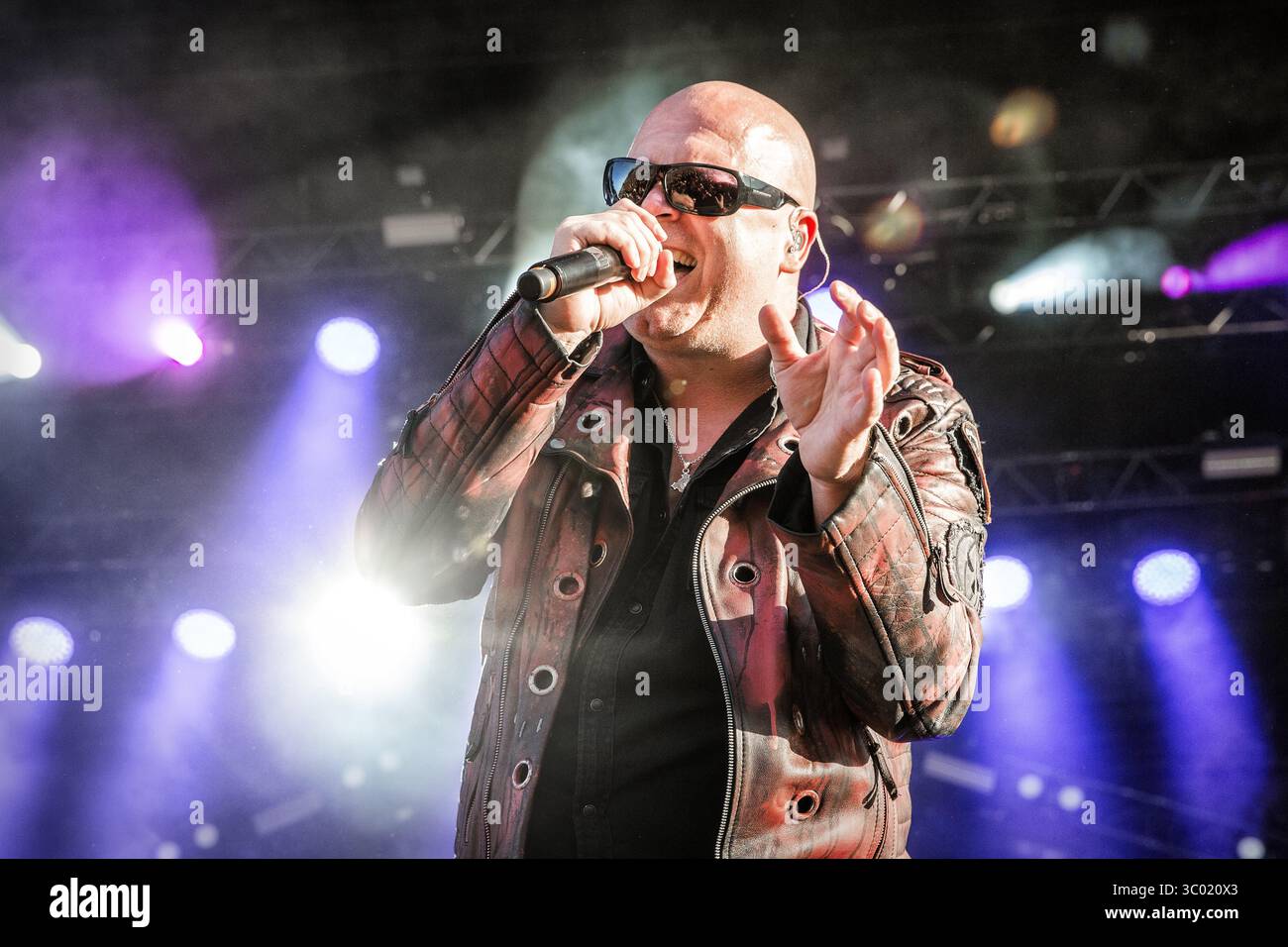 7 juin 2018 - SÃÂ¶Lvesborg, Blekinge, Suède - Suède, Solvesborg - 07 juin 2018. Le groupe allemand de speed metal Helloween donne un concert live lors du festival suédois Sweden Rock Festival 2018. Ici, le chanteur Michael Kiske est vu en direct sur scène. (Crédit photo : Gonzales photo - Terje Dokken) (crédit image : © Terje Dokken/Gonzales photo via ZUMA Press) Banque D'Images