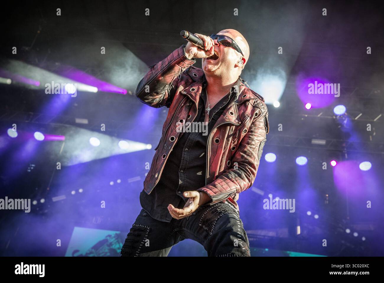 7 juin 2018 - SÃÂ¶Lvesborg, Blekinge, Suède - Suède, Solvesborg - 07 juin 2018. Le groupe allemand de speed metal Helloween donne un concert live lors du festival suédois Sweden Rock Festival 2018. Ici, le chanteur Michael Kiske est vu en direct sur scène. (Crédit photo : Gonzales photo - Terje Dokken) (crédit image : © Terje Dokken/Gonzales photo via ZUMA Press) Banque D'Images