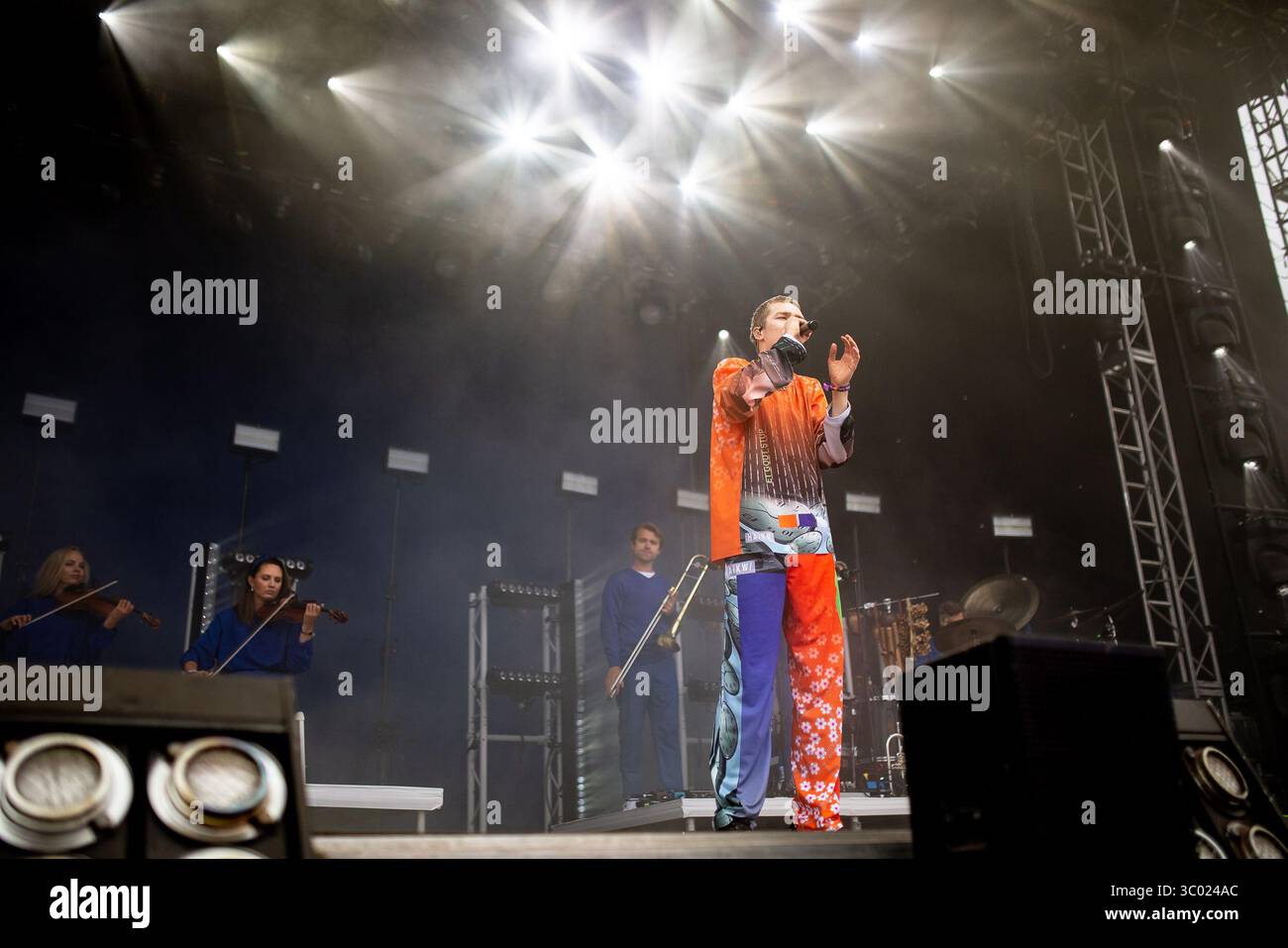 5 juillet 2018 - Roskilde, Danemark - Danemark, Roskilde - 5 juillet 2018. Le rappeur norvégien Cezinando donne un concert en direct lors du festival de musique danois Roskilde Festival 2018. (Crédit photo : Gonzales photo - Kasper Maansson) (crédit image : © Kasper Maansson/Gonzales photo via ZUMA Press) Banque D'Images