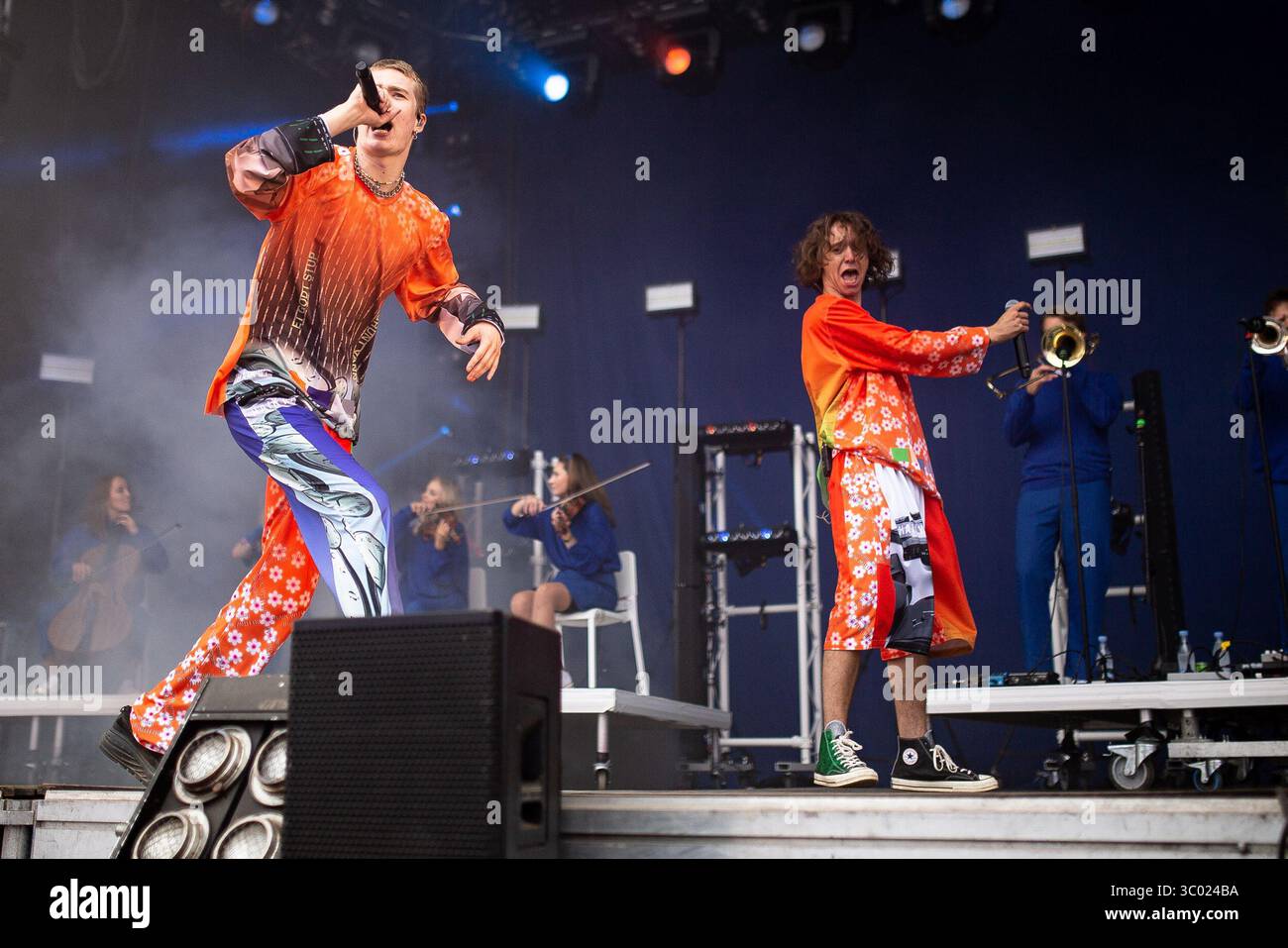 5 juillet 2018 - Roskilde, Danemark - Danemark, Roskilde - 5 juillet 2018. Le rappeur norvégien Cezinando donne un concert en direct lors du festival de musique danois Roskilde Festival 2018. (Crédit photo : Gonzales photo - Kasper Maansson) (crédit image : © Kasper Maansson/Gonzales photo via ZUMA Press) Banque D'Images