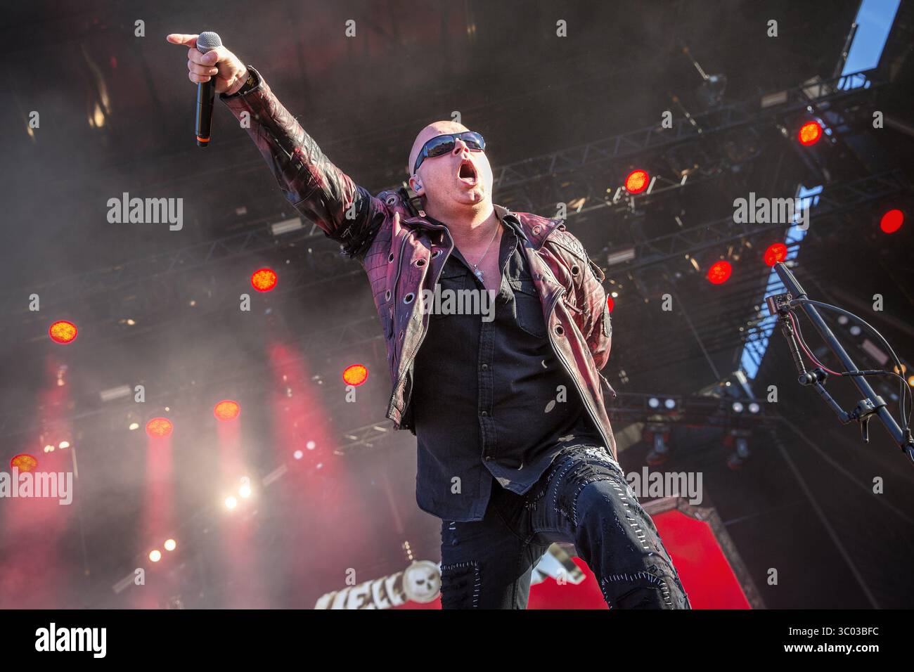 7 juin 2018 - SÃÂ¶Lvesborg, Blekinge, Suède - Suède, Solvesborg - 07 juin 2018. Le groupe allemand de speed metal Helloween donne un concert live lors du festival suédois Sweden Rock Festival 2018. Ici, le chanteur Michael Kiske est vu en direct sur scène. (Crédit photo : Gonzales photo - Terje Dokken) (crédit image : © Terje Dokken/Gonzales photo via ZUMA Press) Banque D'Images