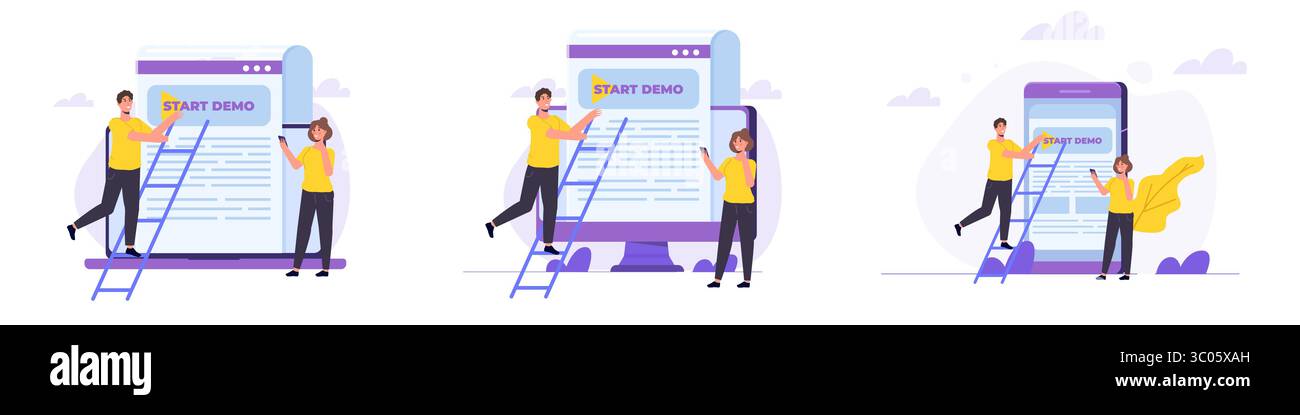 Concept d'entonnoir de vente. Illustrations vectorielles pour bannière, site Web, landing page, flyer. Illustration de Vecteur