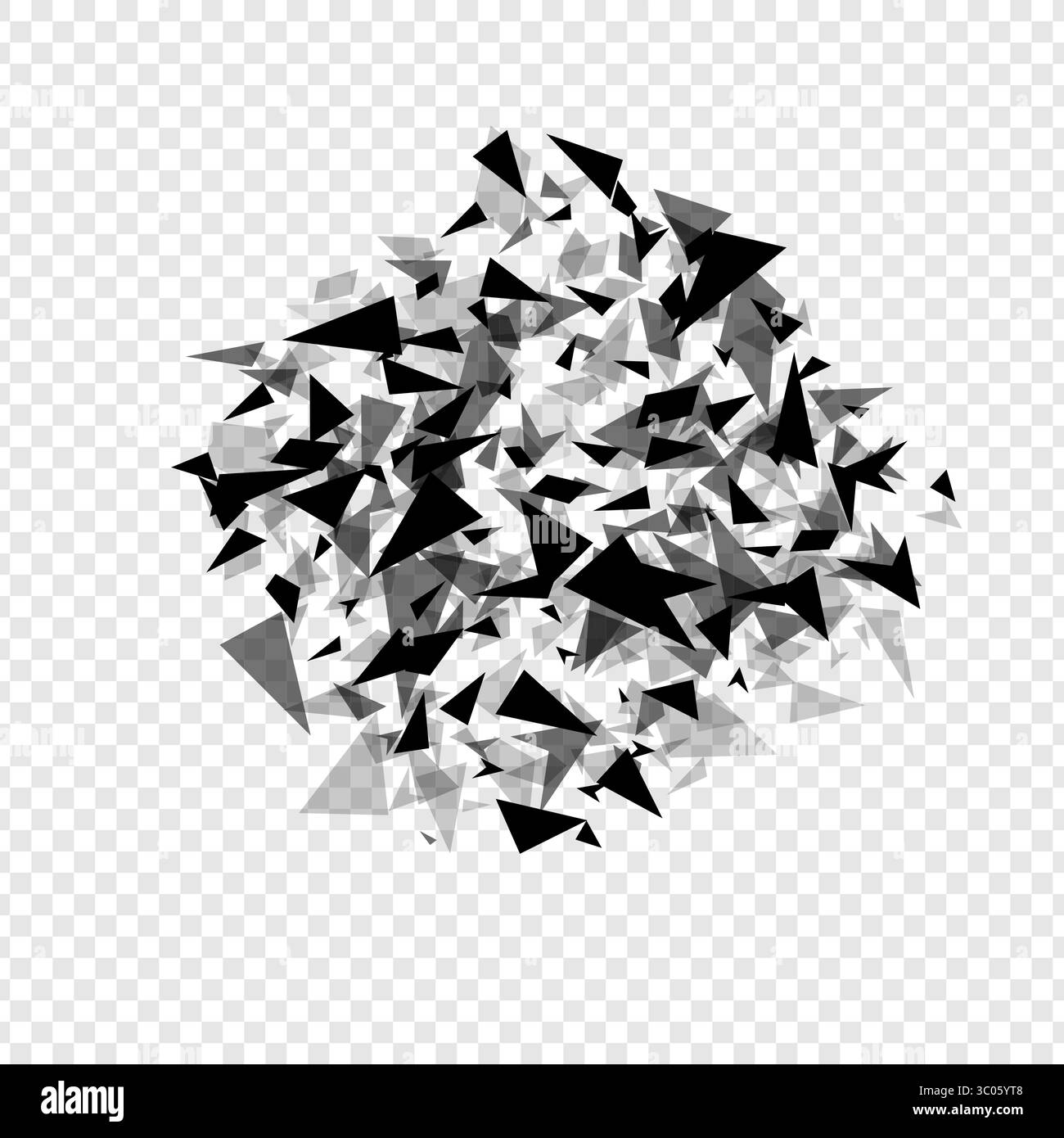 Éclatement d'hexagones abstraits. Modèle d'arrière-plan de texture géométrique isolé. Illustration vectorielle. Illustration de Vecteur