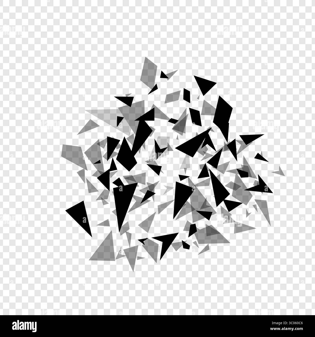Éclatement d'hexagones abstraits. Modèle d'arrière-plan de texture géométrique isolé. Illustration vectorielle. Illustration de Vecteur