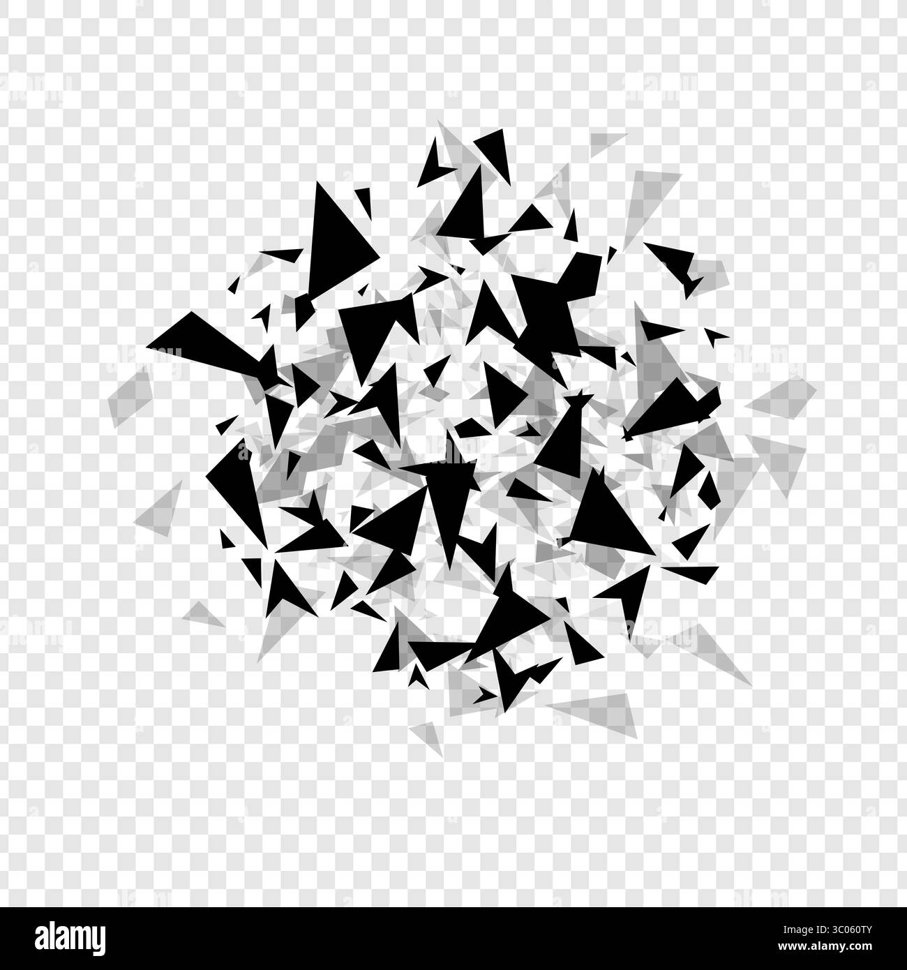 Éclatement d'hexagones abstraits. Modèle d'arrière-plan de texture géométrique isolé. Illustration vectorielle. Illustration de Vecteur