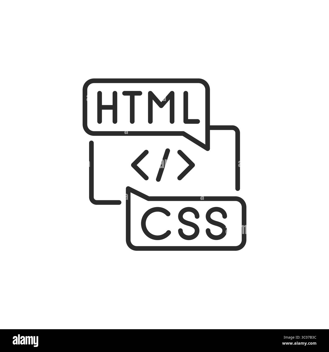 Icône HTML CSS Illustration de Vecteur