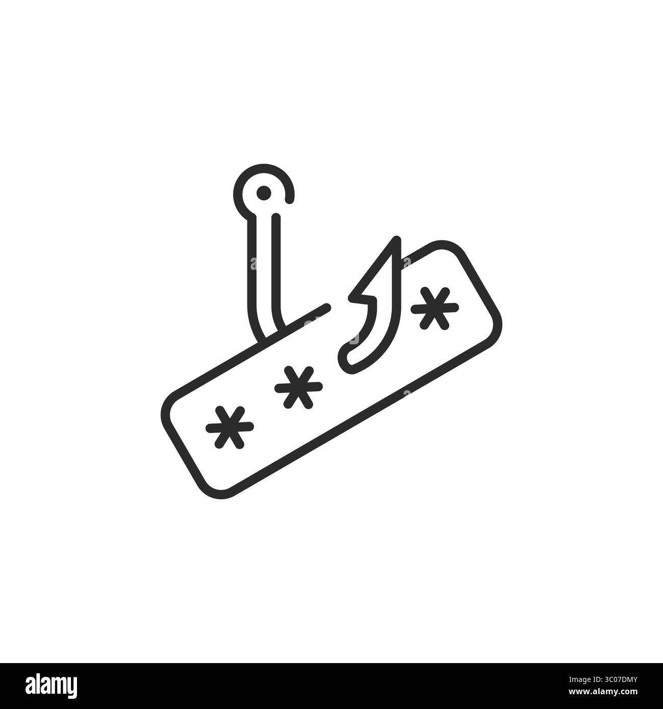 Icône de mot de passe d'hameçonnage Illustration de Vecteur