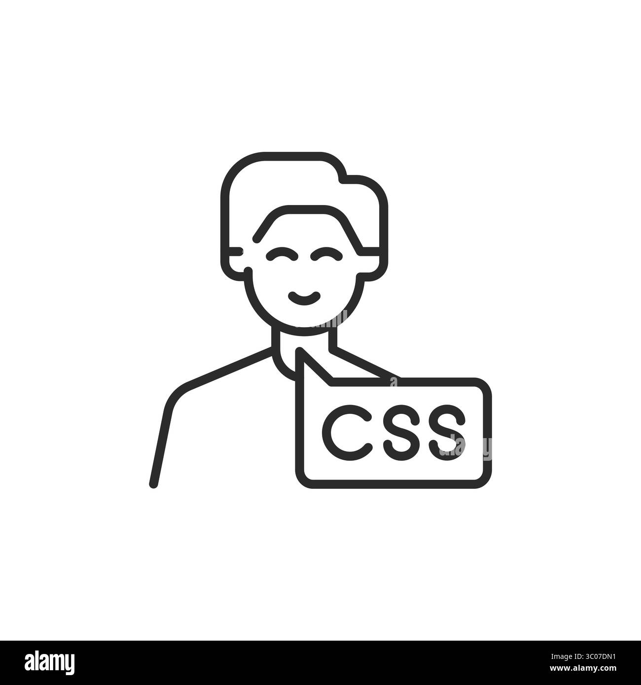 Icône Développeur CSS Illustration de Vecteur