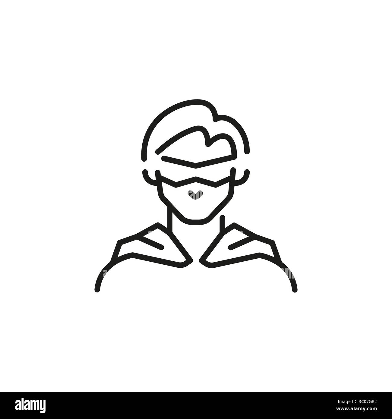 Icône de super-héros Illustration de Vecteur