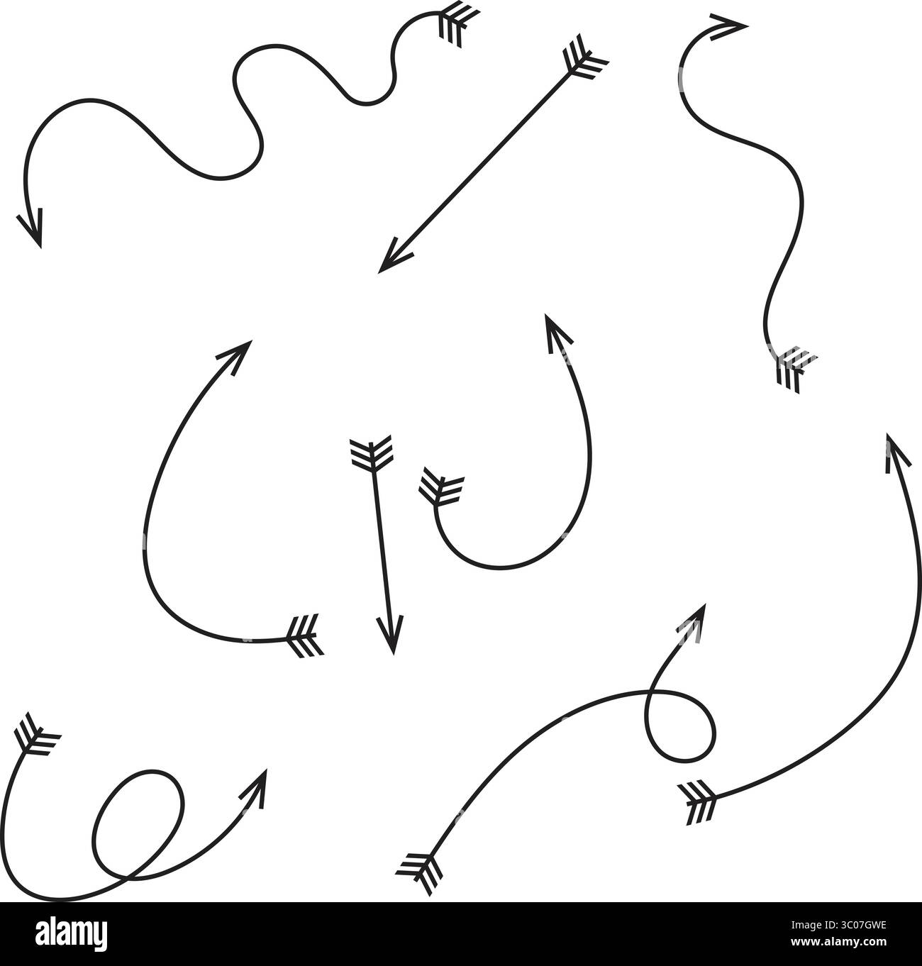 flèches définies dans différentes formes sur le fond transparent. Illustration vectorielle Illustration de Vecteur