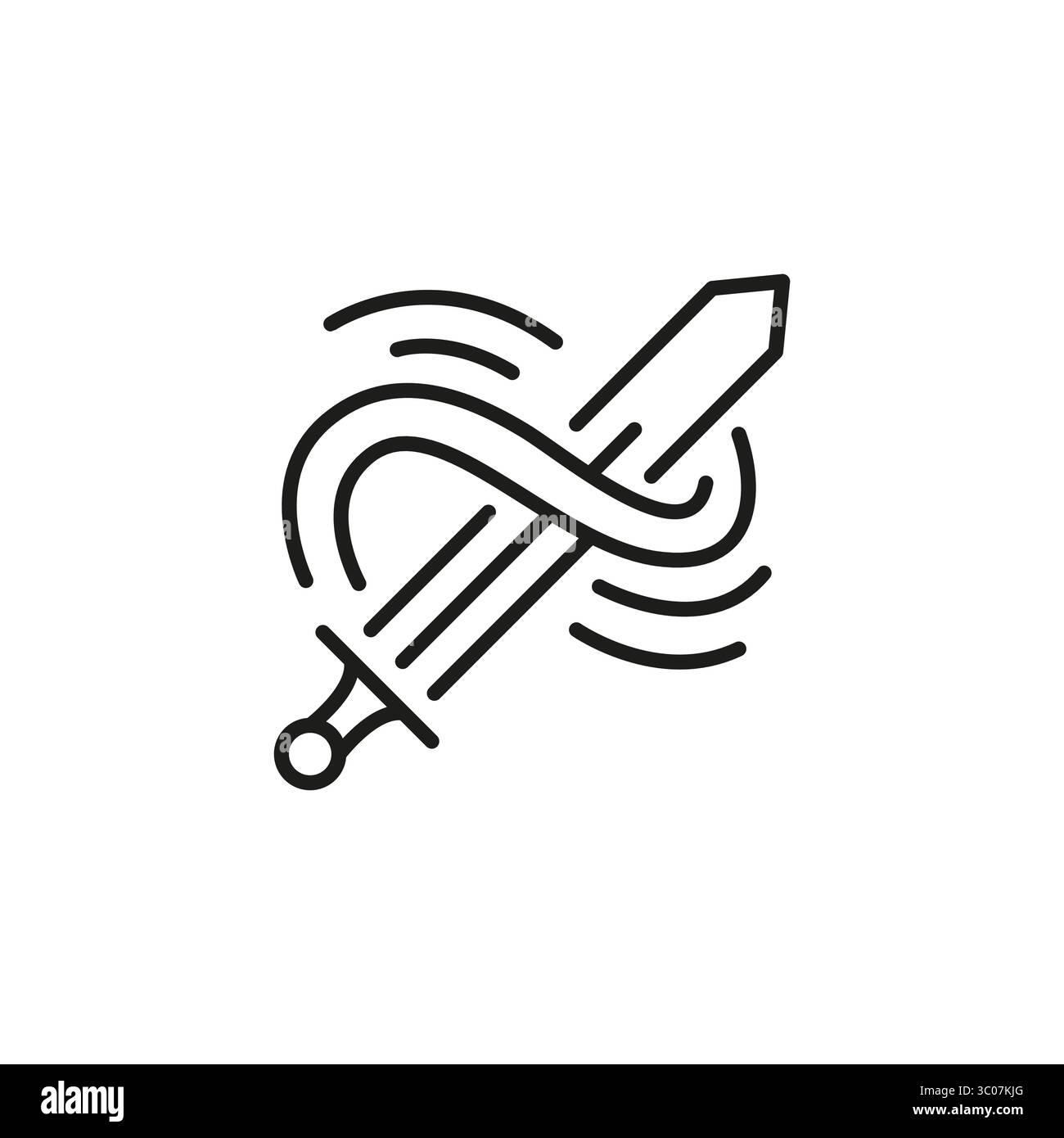 Icône épée magique Illustration de Vecteur